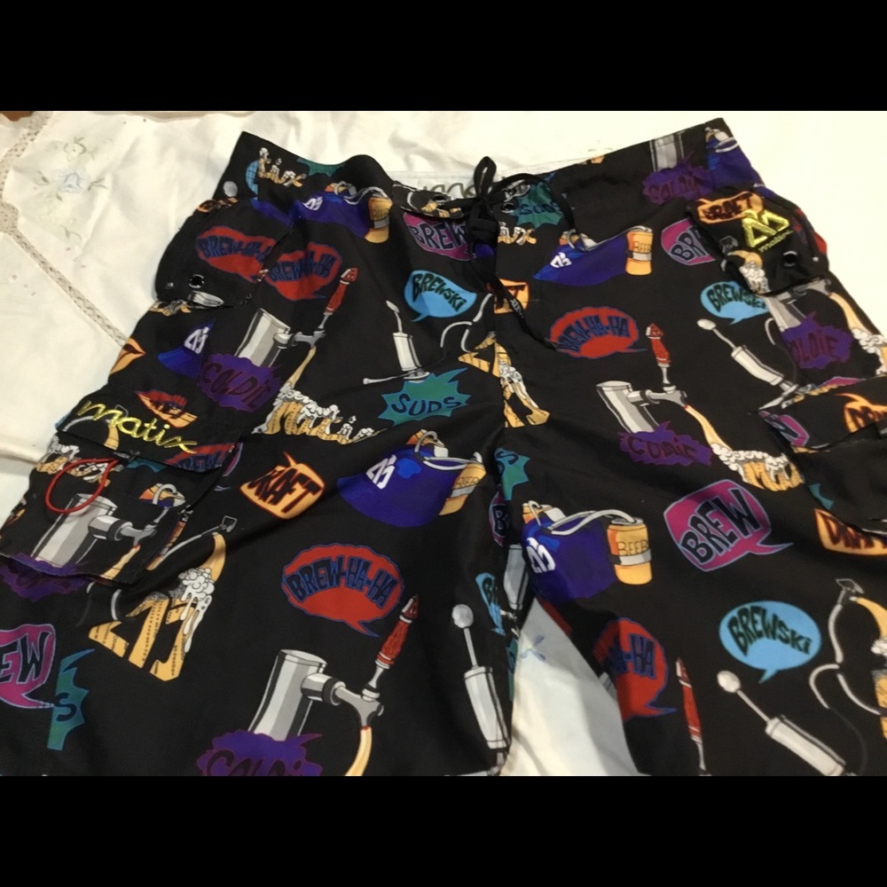 Men’s matix beer swim trunks size 38